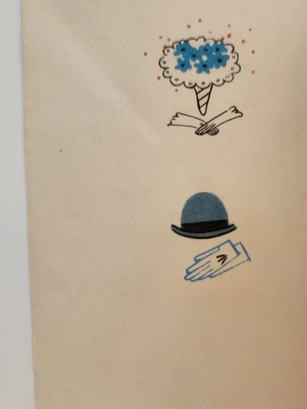 1950s Happy Anniversary Vintage Greeting Card